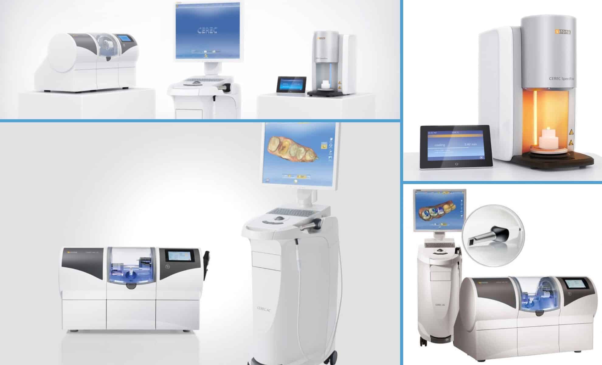 Collage of the same day technology at Denti Belli Dentistry blue